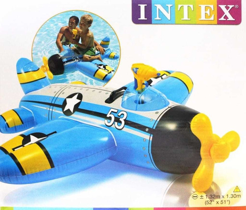 Inflable Avion Montable Salvavidas Para Niños Intex Piscina 