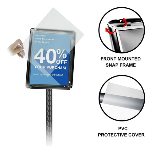 Poste De Pedestal De Aluminio Ajustable Para...