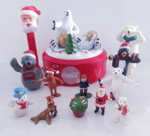 Colección De 13 Figuras Navideñas De Coca Cola.  C6