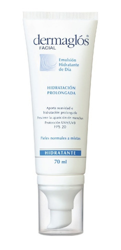 Crema Facial Hidratante Dermaglos F20 Piel Normal Emulsión