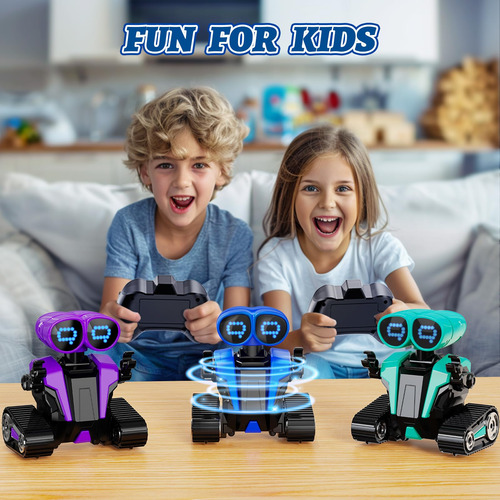 Robot Control Remoto Emo Verde Para Niños A Partir De 3 Años Personaje Color