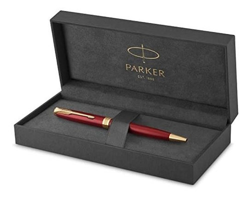 Bolígrafo Parker Sonnet Rojo Y Dorado