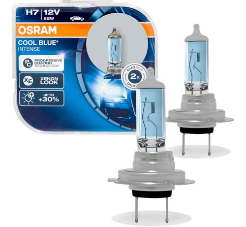 Imagem 1 de 5 de Par Lâmpada H7 4200k Super Branca Osram Cool Blue Intense