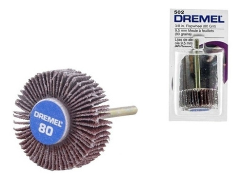 Disco De Lamelas 3/8  Grão 80 Para Micro Retífica Dremel Cor Marrom