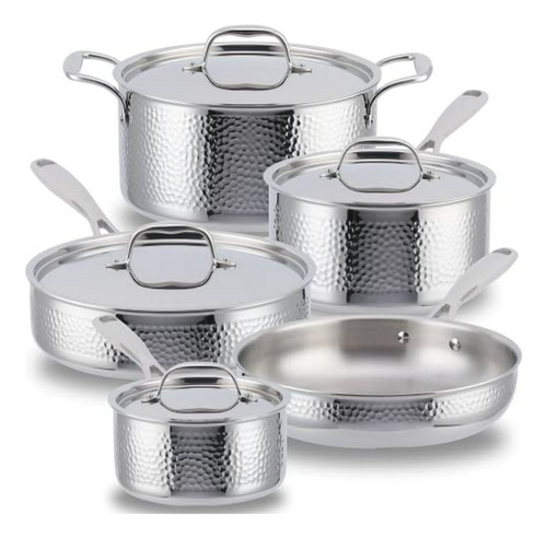 Set De Cocina Premium De Acero Inoxidable 9 Piezas