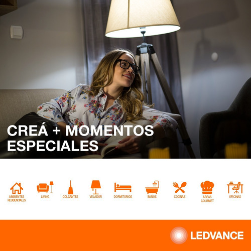 Lampara Foco Led Ledvance Smart + Wifi Rgbw Color 9w E27