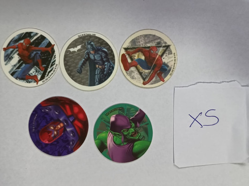 Lote 5 Tazos Marvel Batman Spiderman Formis Festiva