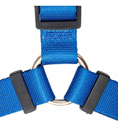 Collar de pecho para perro Freefaro, plano, azul, en H, talla S