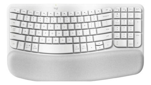 Teclado Logitech Wave Keys Ergonomico Inalambrico Blanco Esp