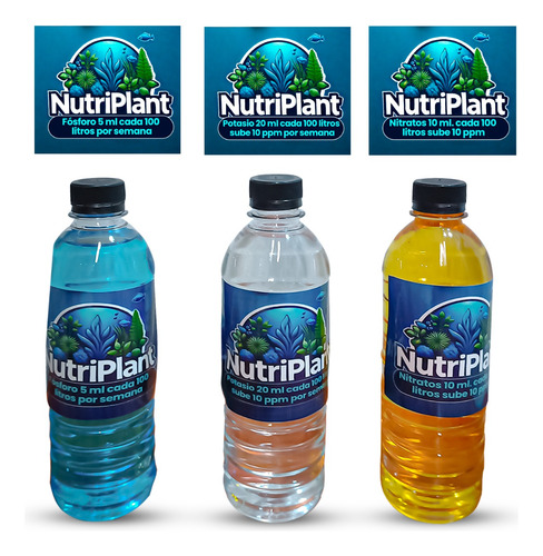 3 Abonos Para Acuario De 500 Ml ,potasio ,nitrato ,fósforo