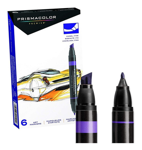 Marcadores Prismacolor Artísticos Pack X6 Doble Punta Febo