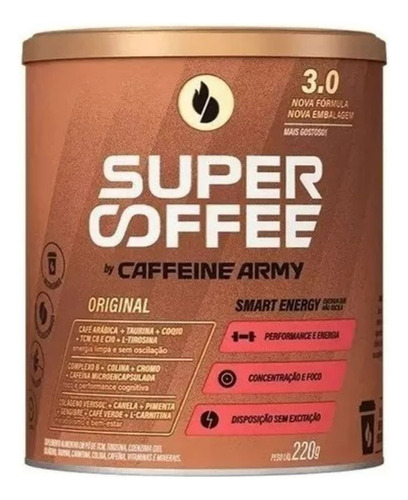 Suplemento em pó Caffeine Army  SuperCoffee 3.0 proteína SuperCoffee 3.0 sabor  original em pote de 220g