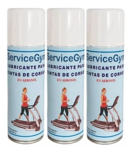 3 Unidad Aerosol Lubricante Silicona Cinta Correr Servicegym