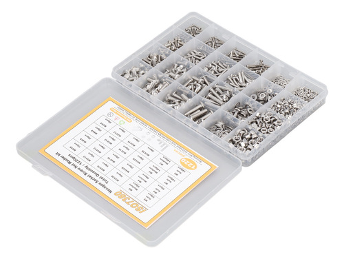 Kit De Arandelas Con Tornillo Hexagonal, 120 Piezas De Acero