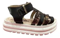 Comprar Sandalia De Nena Con Plataforma(matilda 504 Neg, Rosa, Bco) 