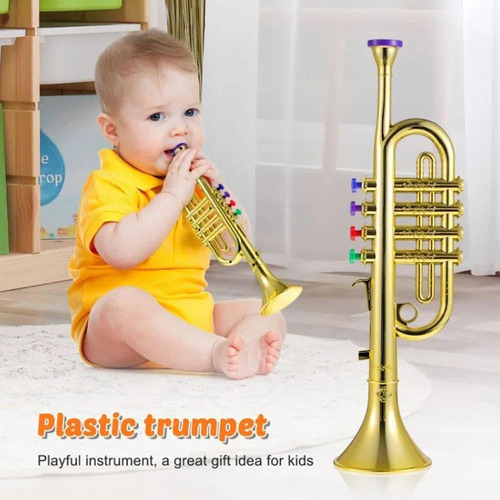 - Trompeta Nauxiu Para Niños Con 4 Teclas De Colores,