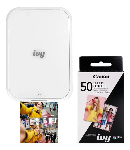 Photo Printer Canon Ivy 2 Mini (pure White) + 50 Sheets | MercadoLivre