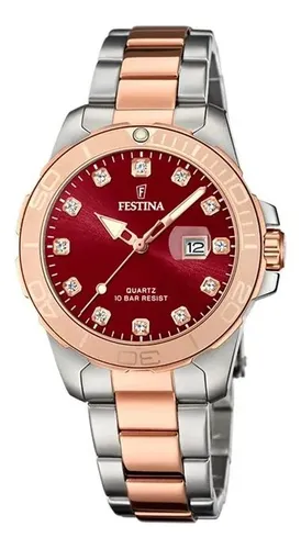 Reloj Festina Mujer Acero Boyfriend Rose Piedras F20505.2