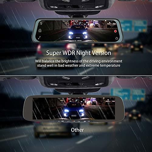 Mirror Dual Dash Cam Tinfsmart 10  Full Hd Touch Screen For