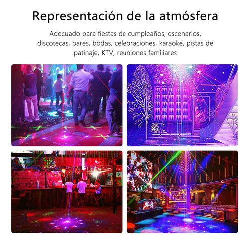 Mini Dj Proyector Láser Luces Para Navideñas Fiesta