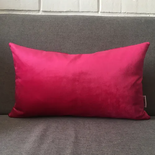 Cojín Decorativo Diseño Suave Rosa Fucsia 50x30 Con Relleno