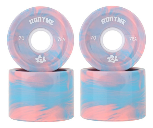 8 X Ruedas De Skate Duraderas 70x51 Mm Longboard Roller 78a