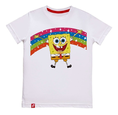 Remera Bob Esponja Arco Iris  Niño Danzante