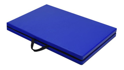 Colchoneta Gym Alta Densidad Plegable De 120cm X 50cm X 4cm Color Azul