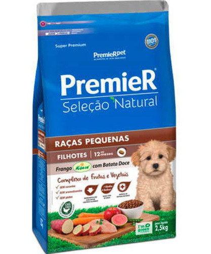 Premier Seleção Nat Cães Filhotes Raça Peq Batata Doce 2,5kg