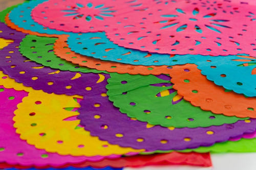 Imagen 4 de 4 de Papel Picado - Enramada Destello Floral Papel