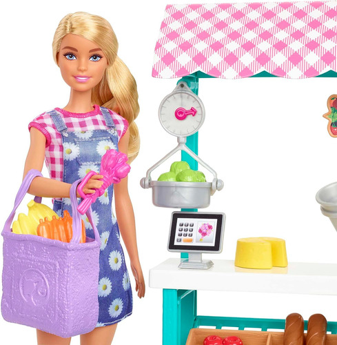 Barbie Careers Playset De Muñecas, Tema Del Mercado De Agric