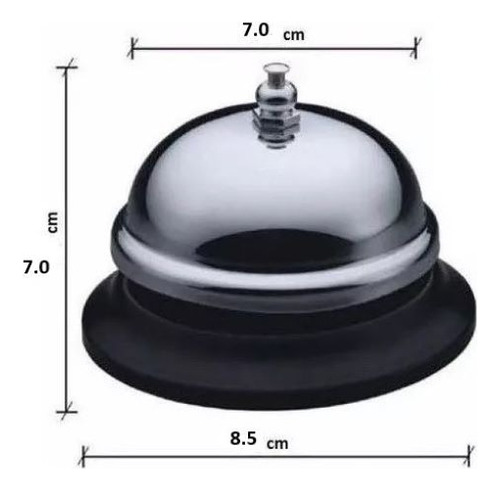 Timbre Campana De Mesa Recepción De Hotel,tienda,oficina,neg Negro