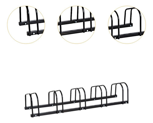 Soporte Para Bicicletas, Soporte Para 5 Compartimentos
