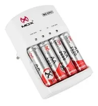 Comprar Carregador De Pilhas Bivolt Rápido+4 Pilhas Aa Recarregável