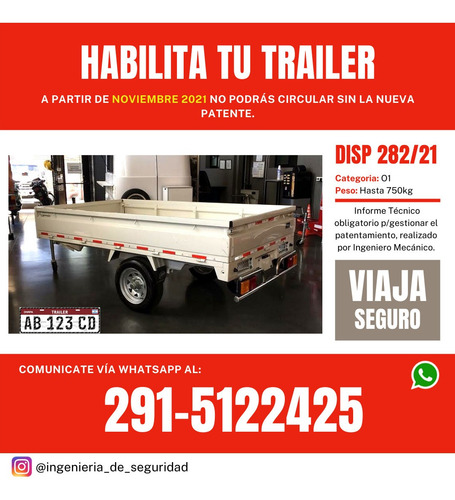 Imagen 2 de 5 de Homologación Trailers/casillas Categoría O1