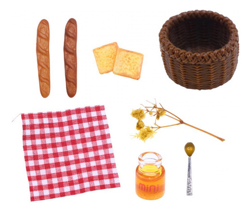 2 Accesorios Para Casa De Muñecas, Decoración, Comida En