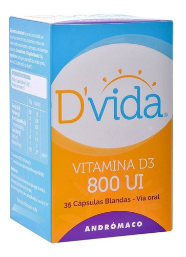 Dvida Vitamina D3 800ui X35 Capsulas Blandas