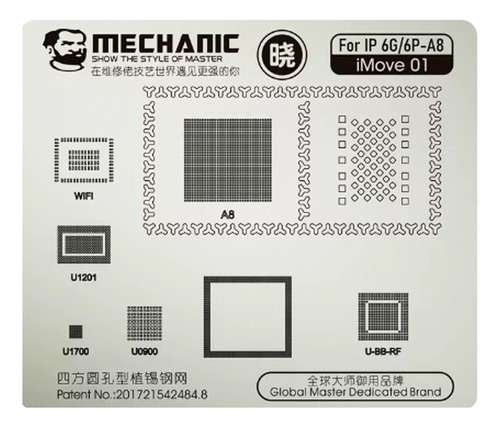 Stencil Universal Reballing Serie Imove Mechanic Color Imove 01