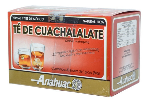 Imagen 2 de 4 de (3 Pzas) Te Cuachalalate (mancerancua) (30 Sobres) Anahuac