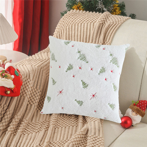 Funda De Almohada Con Diseño De Árbol Bordado Para Decoració