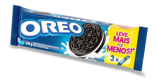 Imagem 4 de 8 de Biscoito Recheado Oreo Original Emb Econômica Multipack 270g