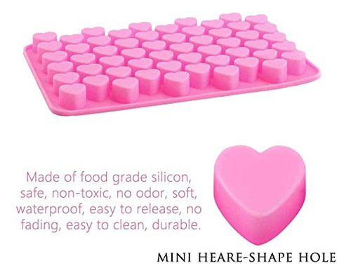 Moldes De Silicona Con Forma De Corazón, 2 Unidades, 55 Cavi