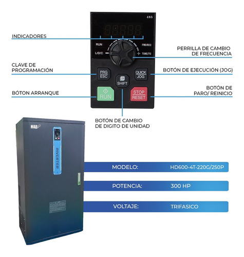 Variador De Frecuencia Hab Motor 300 Hp Trifasico 440v