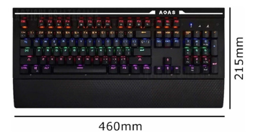 Teclado As-808 Con Letra Ñ Gamer Mecánico Retroiluminado