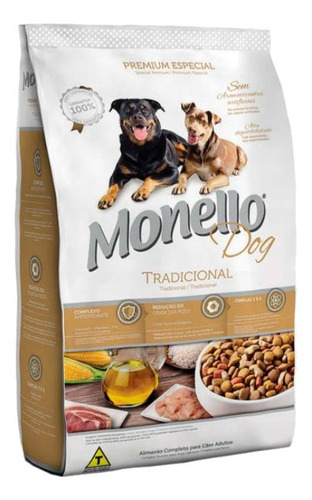 Imagen 1 de 1 de Alimento Monello Premium Especial Tradicional para perro adulto sabor mix en bolsa de 7kg