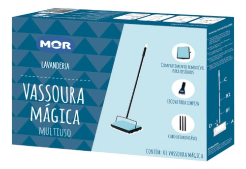 Vassoura Mágica Multiuso Marca Mor Compartimento Removível
