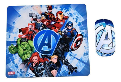 Kit Mouse Inalambrico Y Mouse Pad Avengers 2 / Tecnocenter
