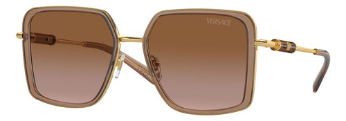 Lentes De Sol Ve2261 Marrón Degradé Versace