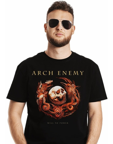 Polera Arch Enemy Will Of Power Metal Impresión Directa