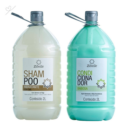 Kit Shampoo Sem Sal + Condi Babosa Maciez E Brilho 2l
